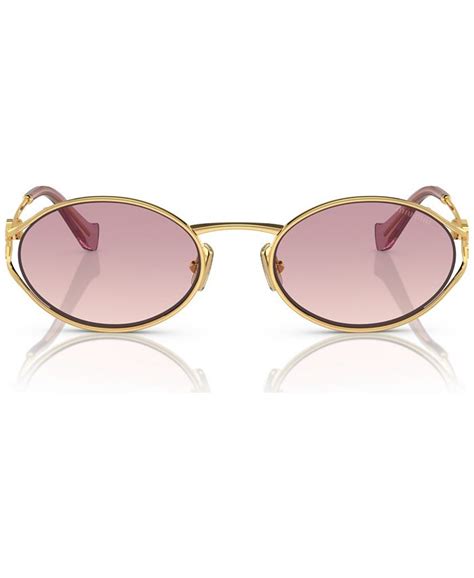 miu miu 52ys gold and brown|MIU MIU Women's Sunglasses, MU 52YS .